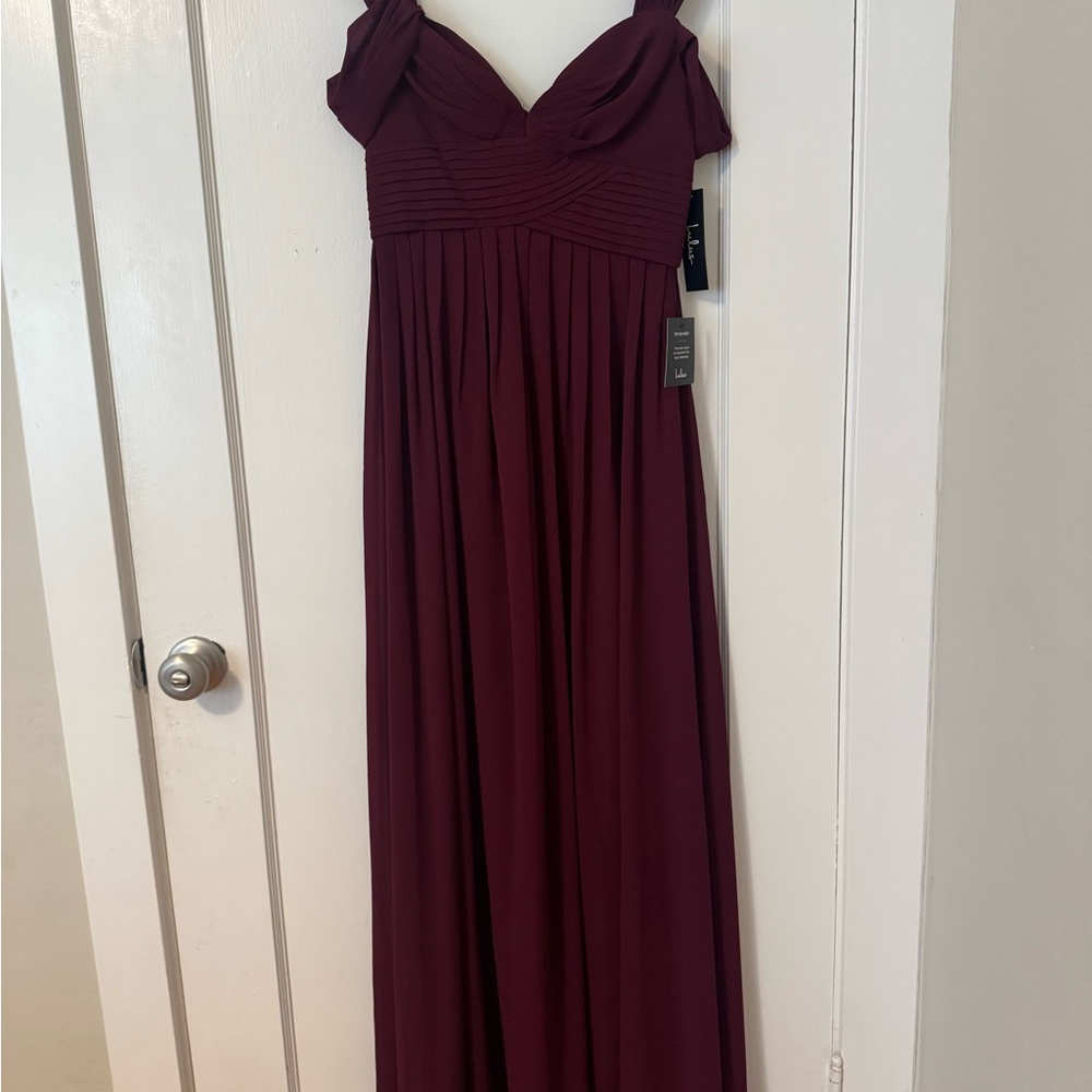 Lulu's Elegant Wine Maxi Dress